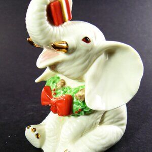 LENOX CHRISTMA ELEPHANT FIGURINE